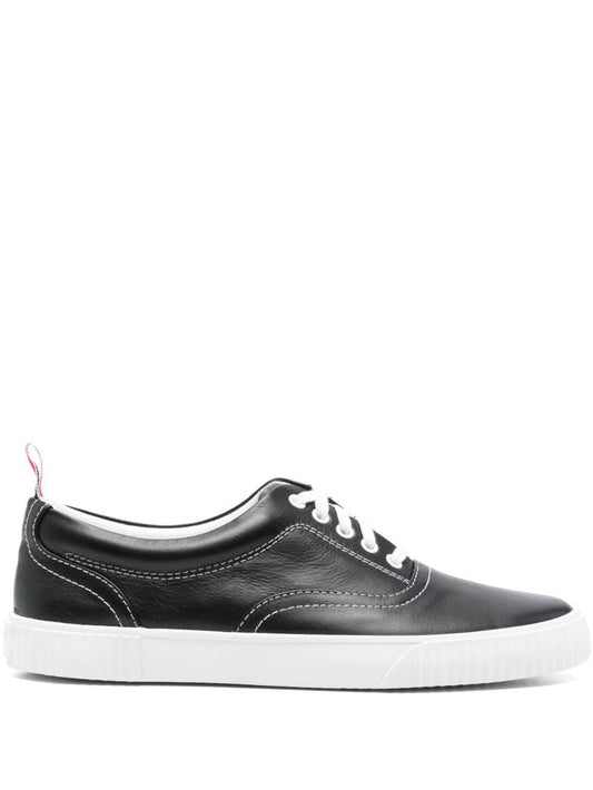 Black Leather Sneakers