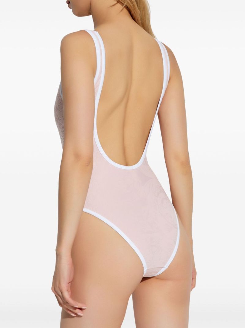 Pink Barocco Jacquard Swimsuit