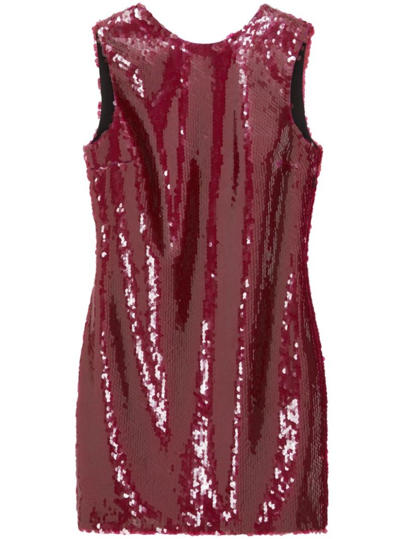 Red Sequin-embellished Mini Dress