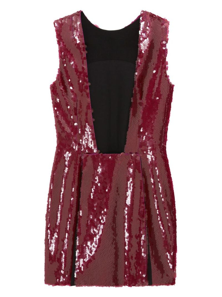 Red Sequin-embellished Mini Dress
