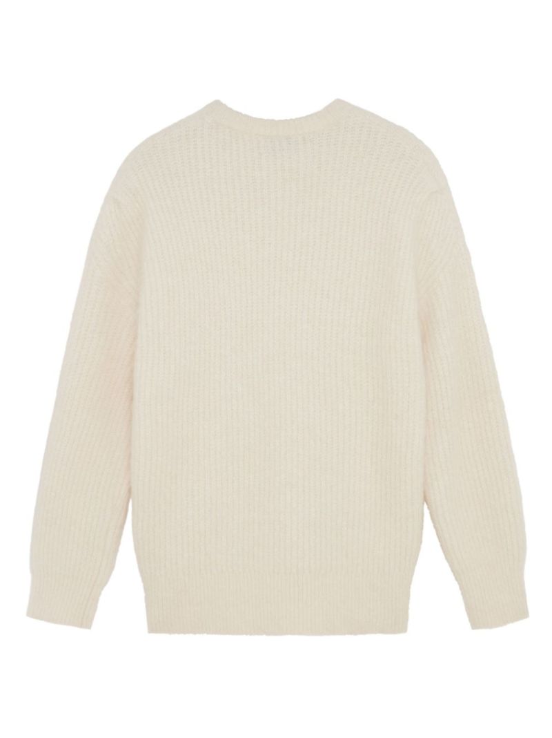 White Sephia Crew-neck Sweater