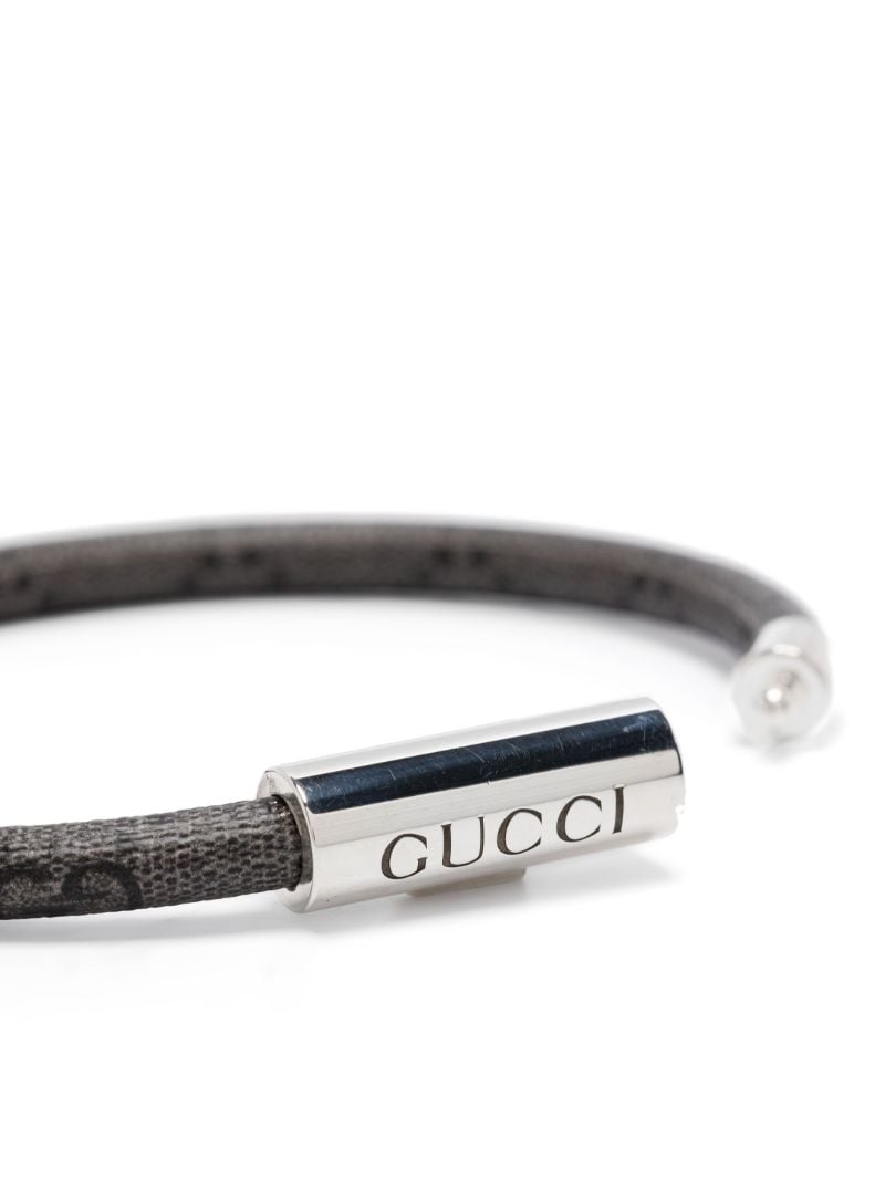 Logo-engraved Leather Bracelet