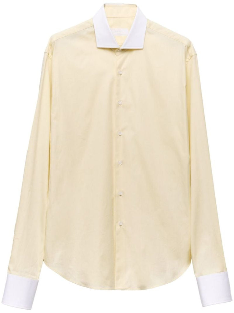 Yellow Two-tone Cotton Shirt