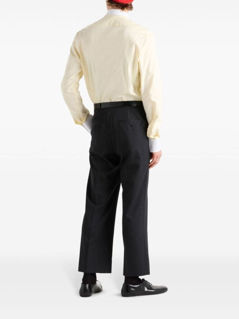 Yellow Two-tone Cotton Shirt