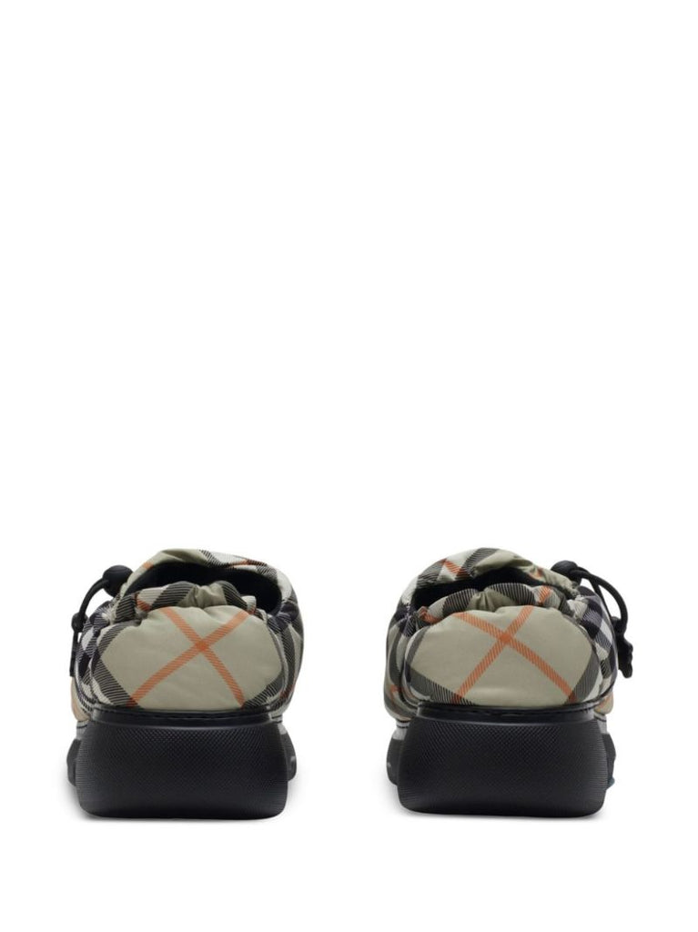 Green Pillow Checked Low-top Sneakers