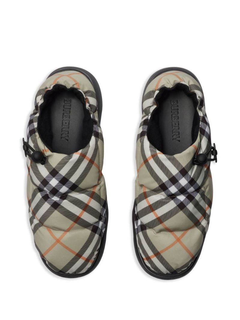 Green Pillow Checked Low-top Sneakers