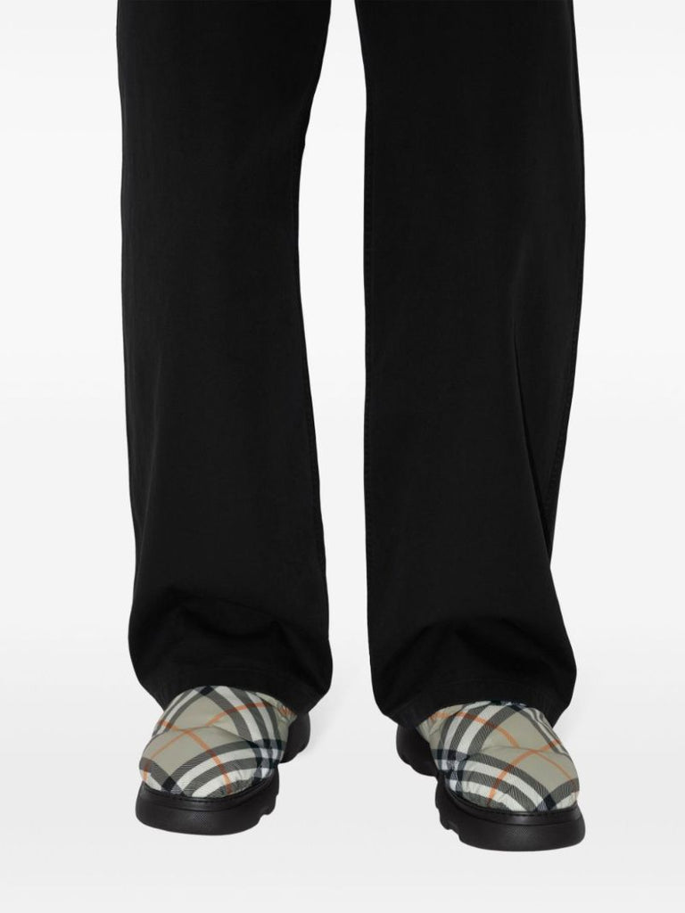 Green Pillow Checked Low-top Sneakers