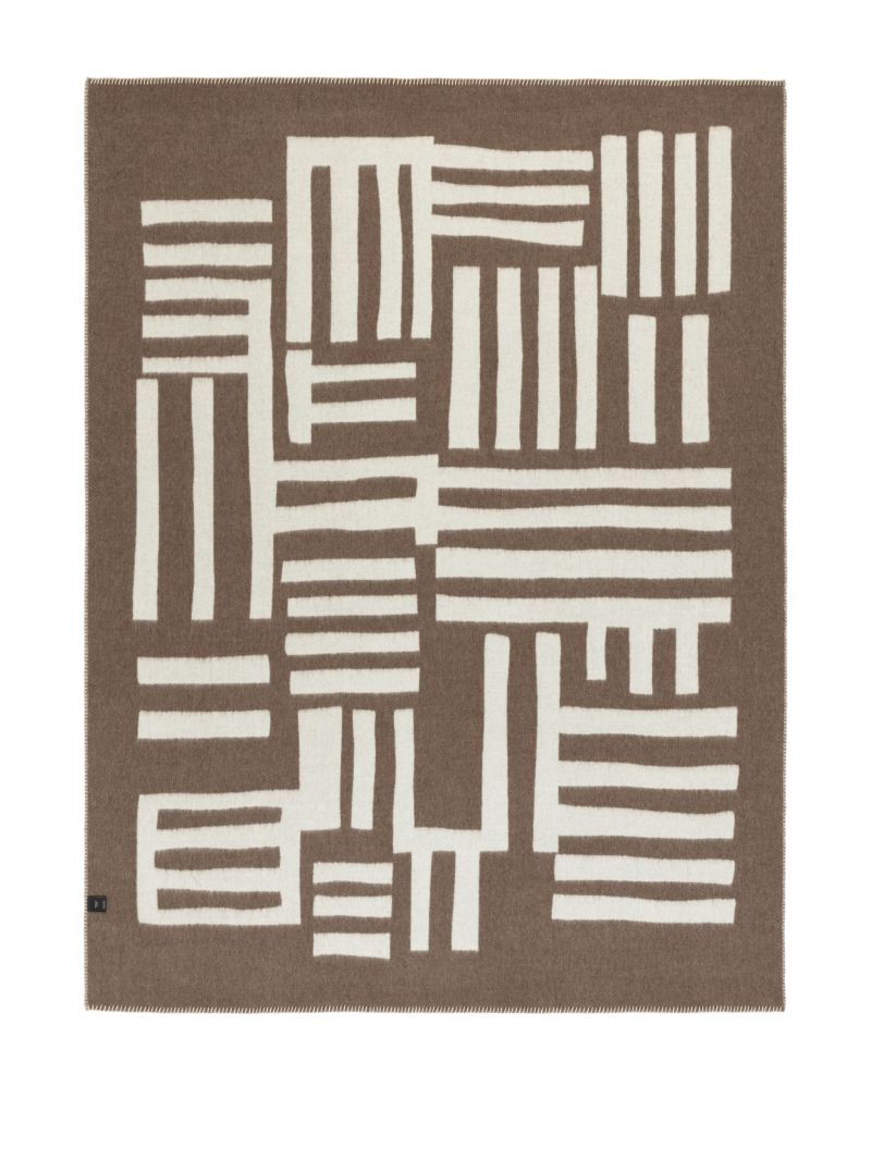 Neutral Rosin Reversible Alpaca Wool Throw