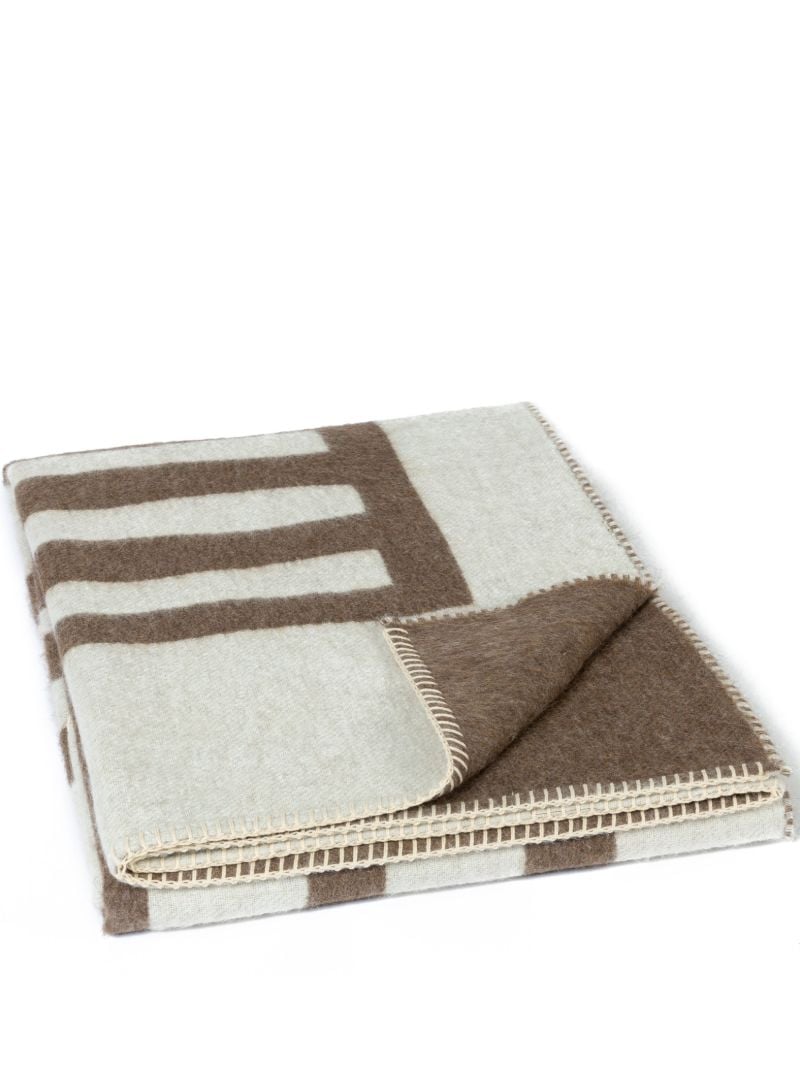 Neutral Rosin Reversible Alpaca Wool Throw