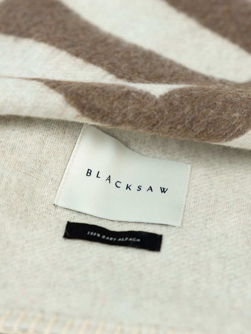 Neutral Rosin Reversible Alpaca Wool Throw