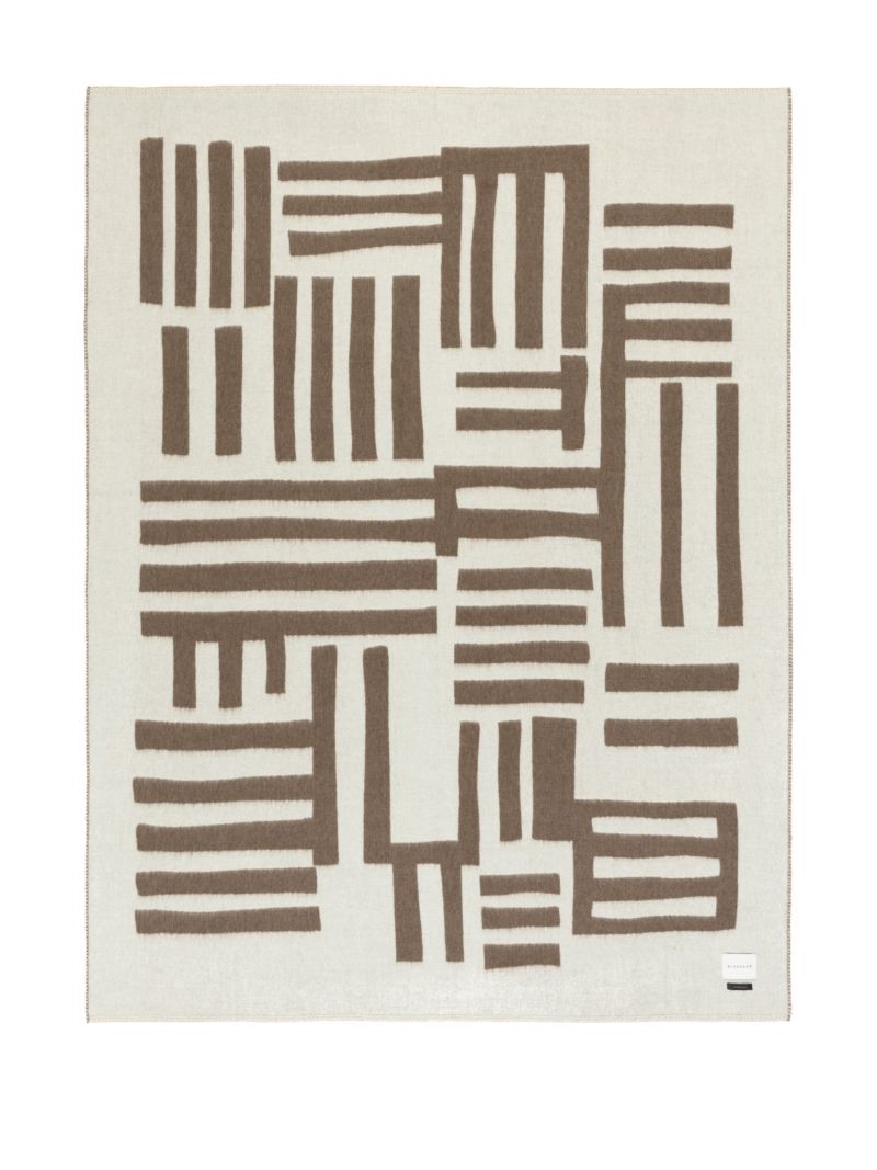 Neutral Rosin Reversible Alpaca Wool Throw