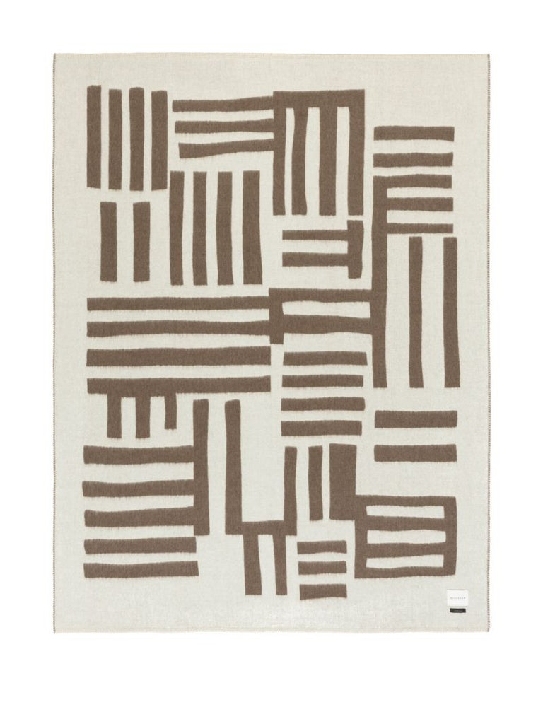 Neutral Rosin Reversible Alpaca Wool Throw