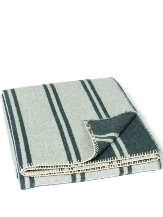 Green Straits Reversible Alpaca Wool Blanket
