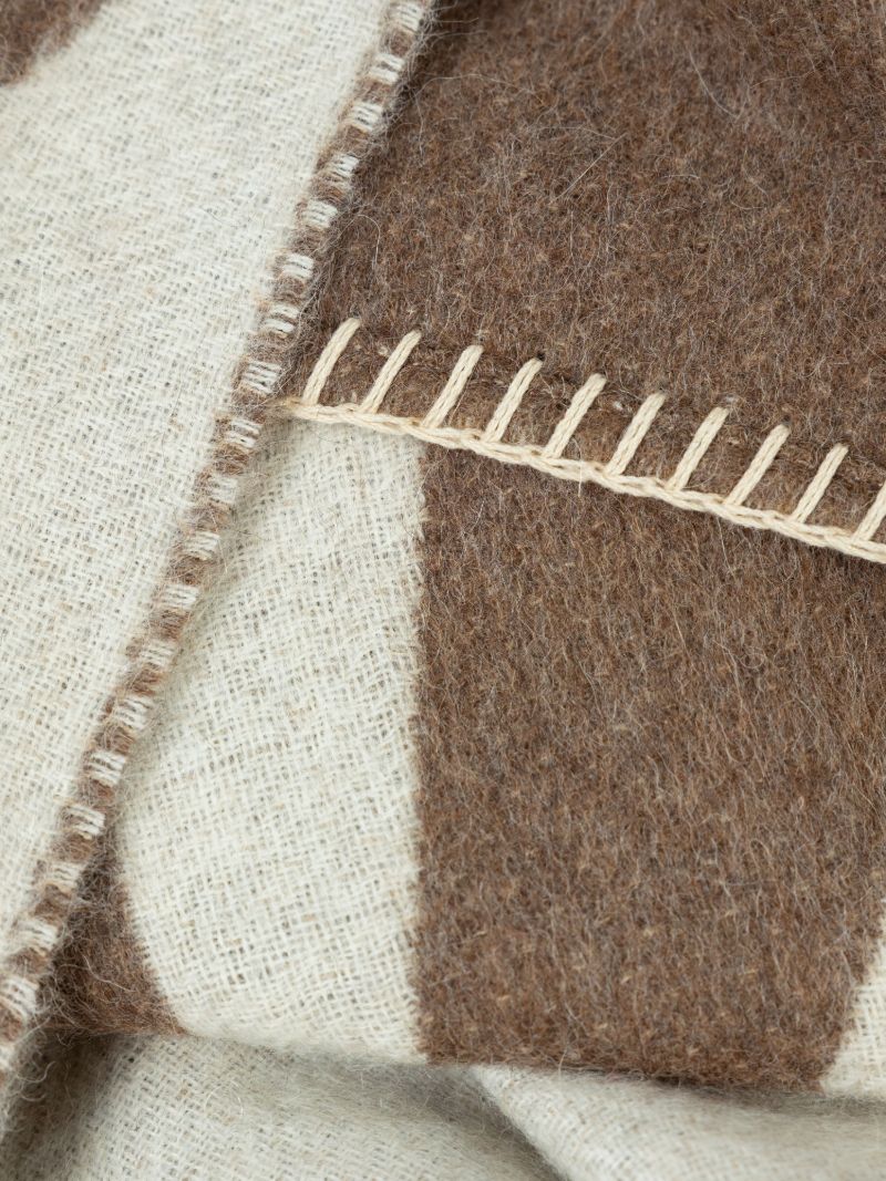 Neutral Elder Reversible Alpaca Wool Throw