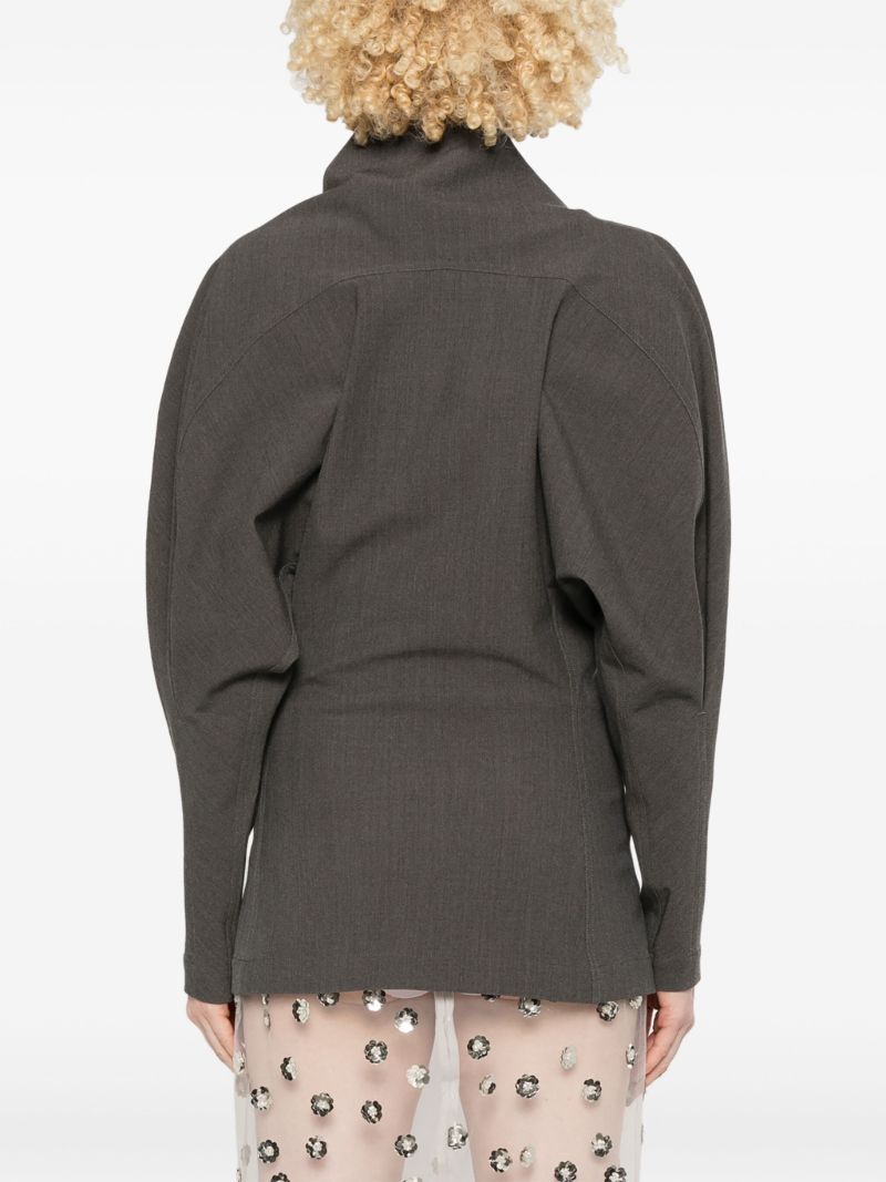 Draped-neck T-shirt