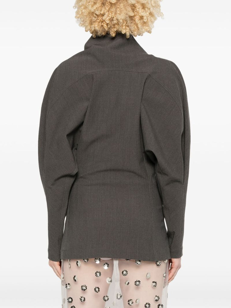 Draped-neck T-shirt