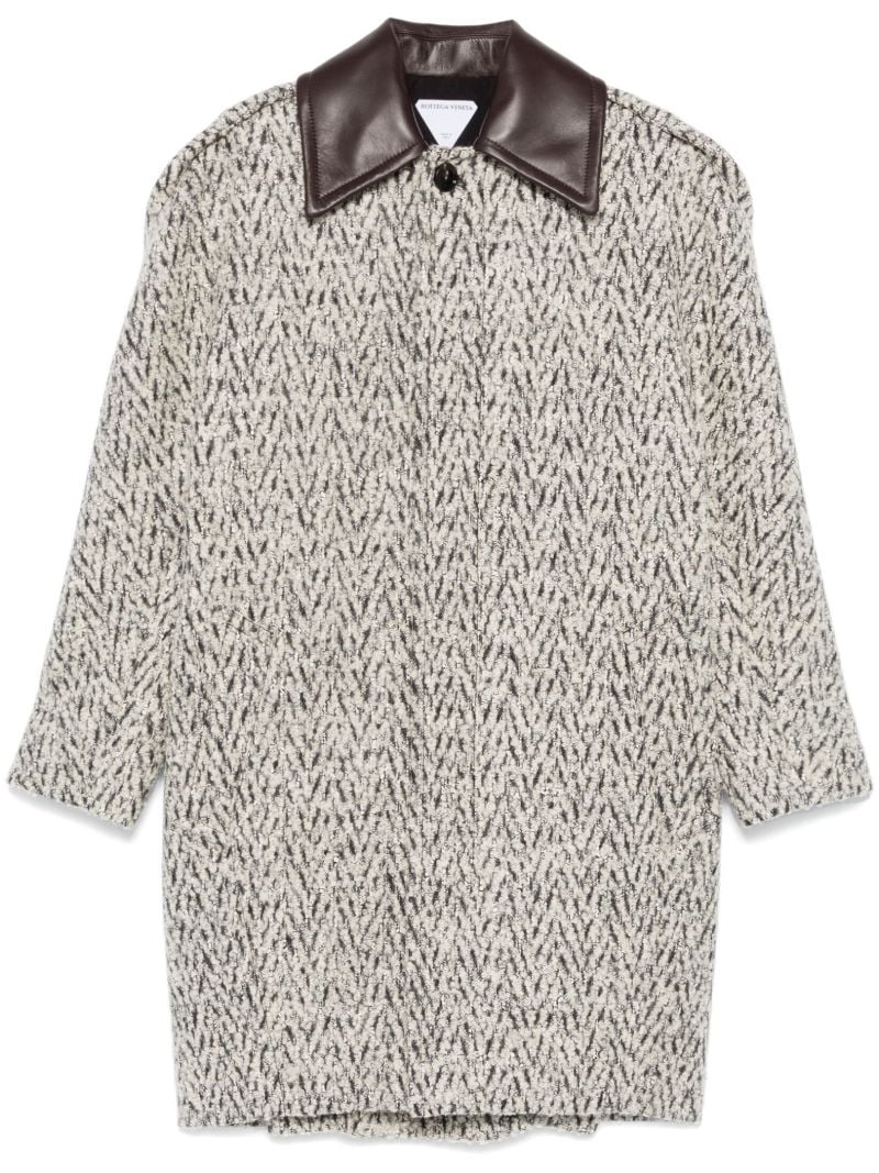 Contrasting Collar Coat