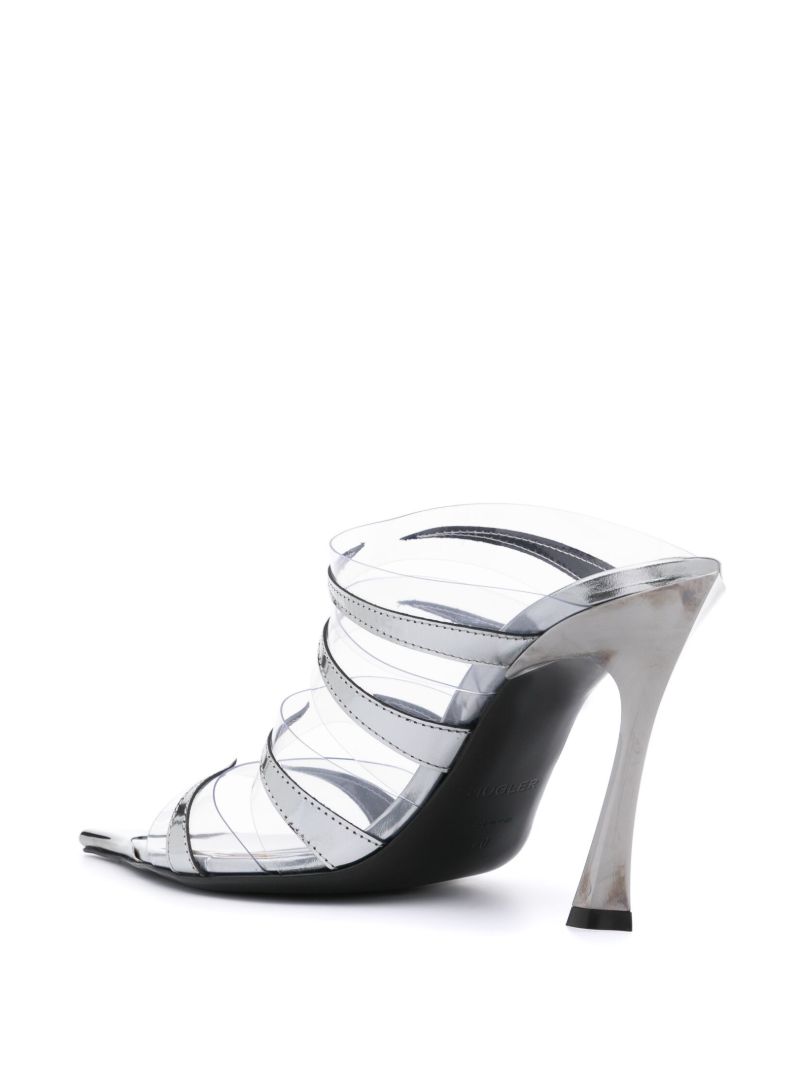 95mm Strappy Leather Mules