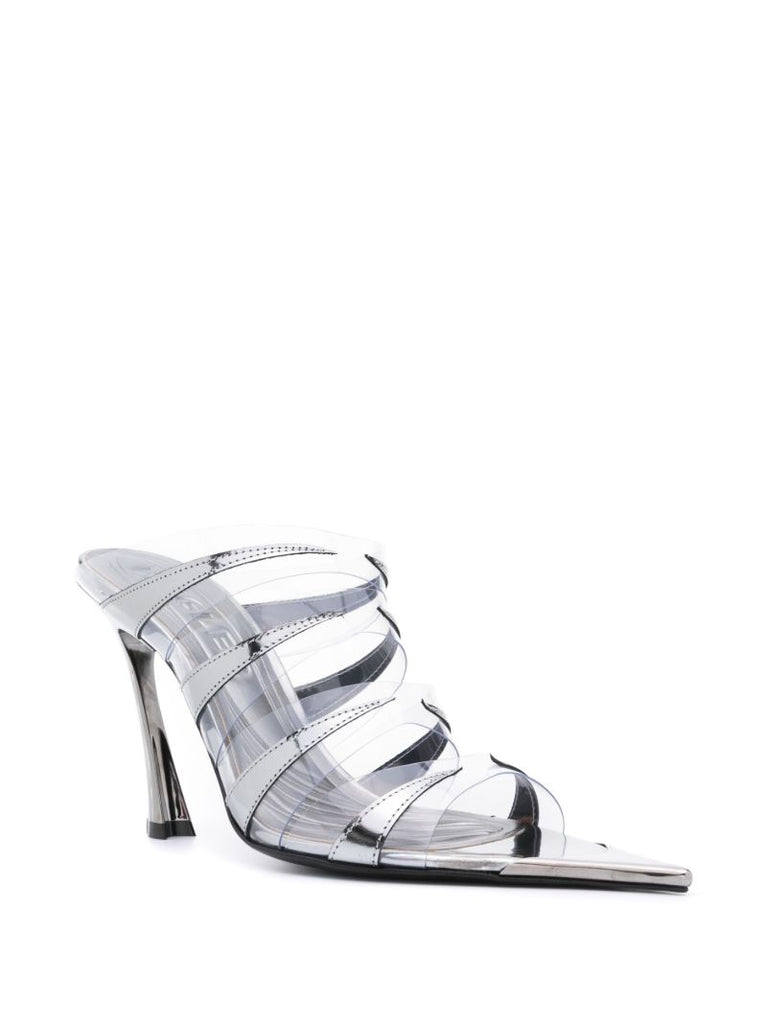 95mm Strappy Leather Mules