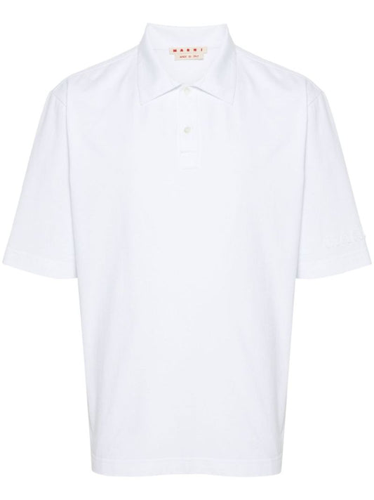White Organic Cotton Polo Shirt