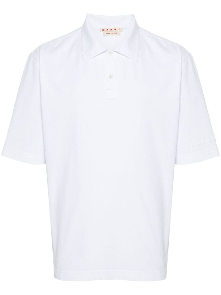 White Organic Cotton Polo Shirt