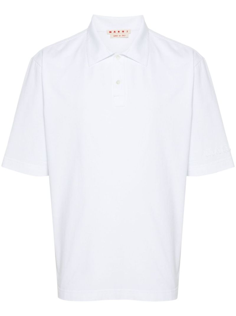 White Organic Cotton Polo Shirt