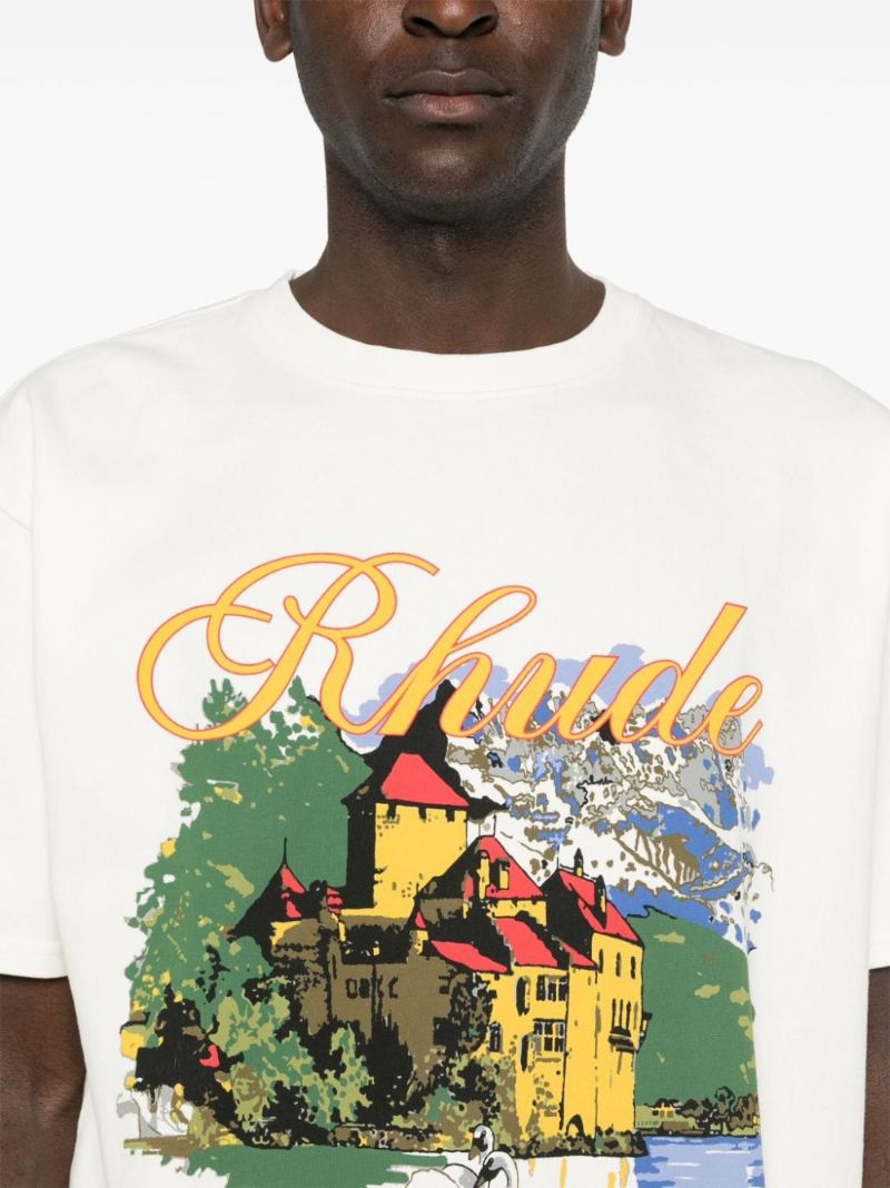 White Les Deux Alpes Cotton T-shirt