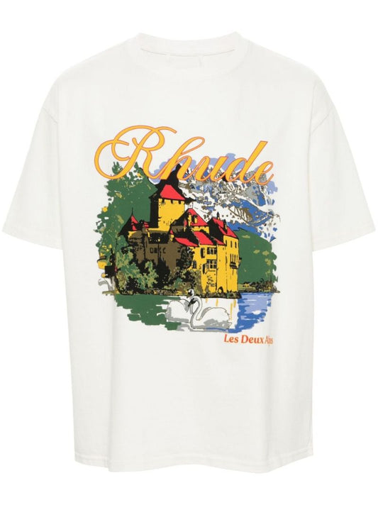 White Les Deux Alpes Cotton T-shirt