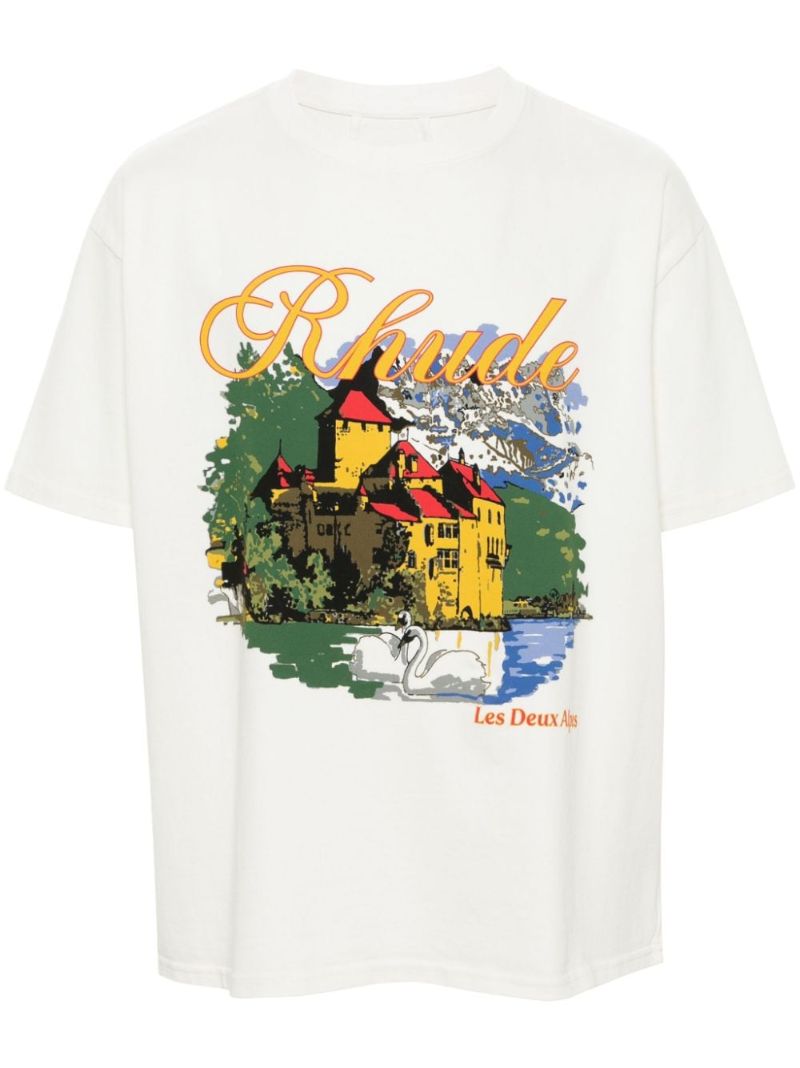 White Les Deux Alpes Cotton T-shirt