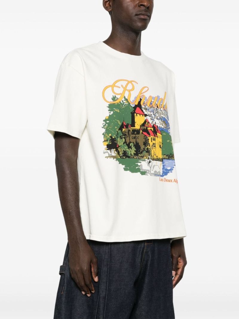 White Les Deux Alpes Cotton T-shirt