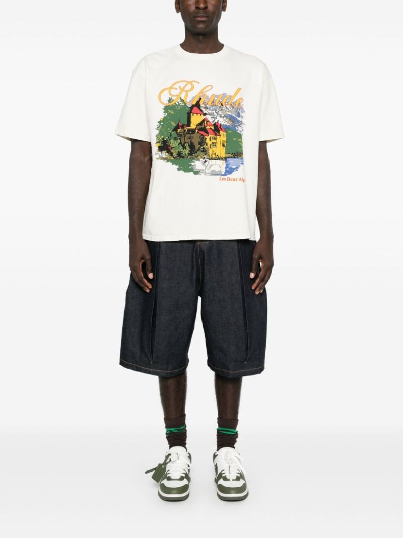 White Les Deux Alpes Cotton T-shirt