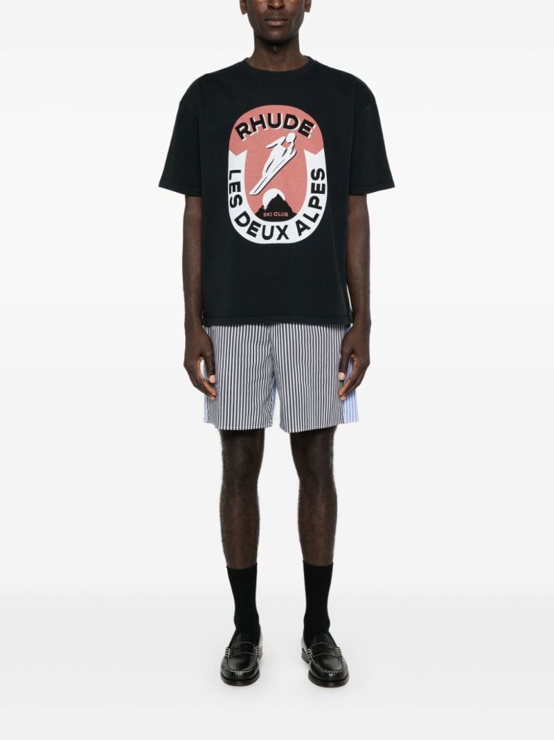 Black Les Deux Alpes Cotton T-shirt