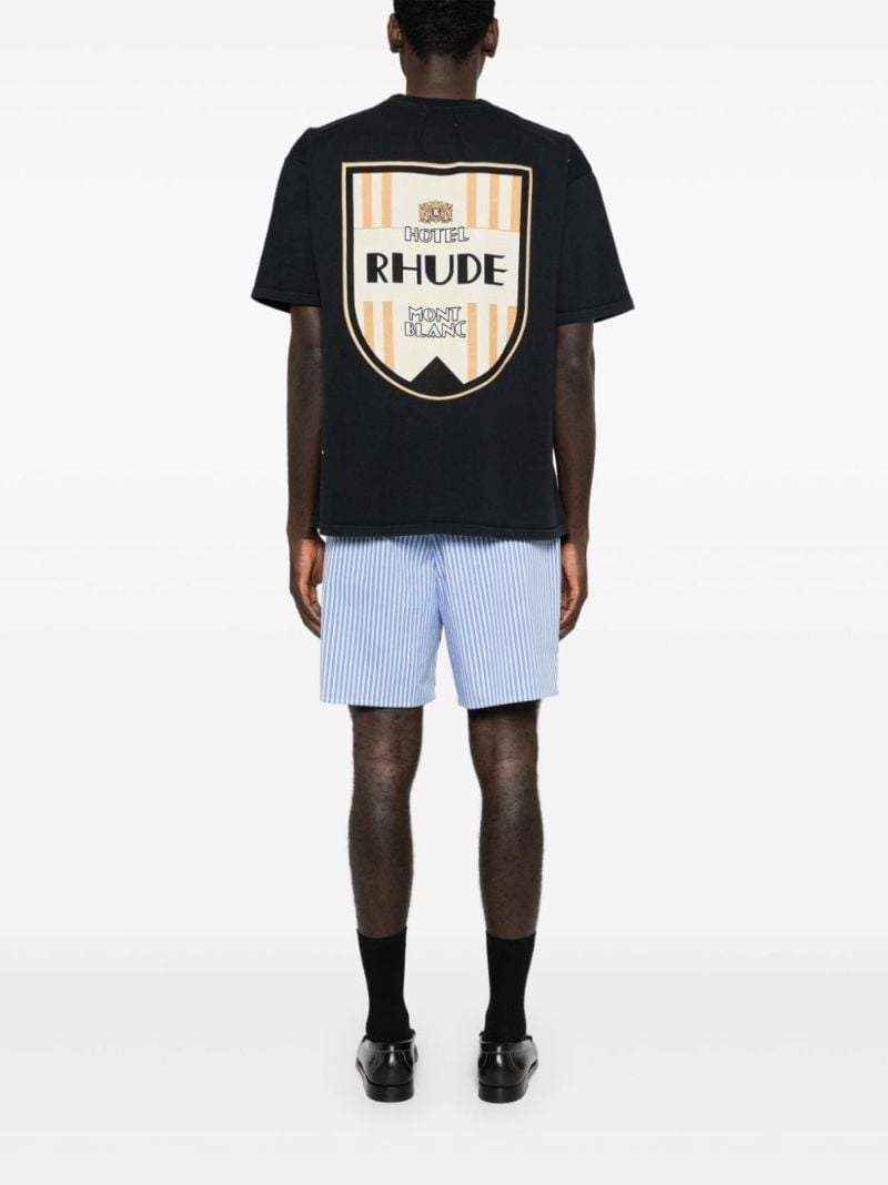 Black Mont-blanc Hotel Cotton T-shirt