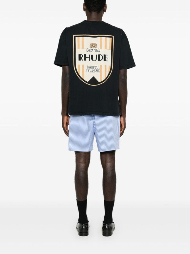 Black Mont-blanc Hotel Cotton T-shirt