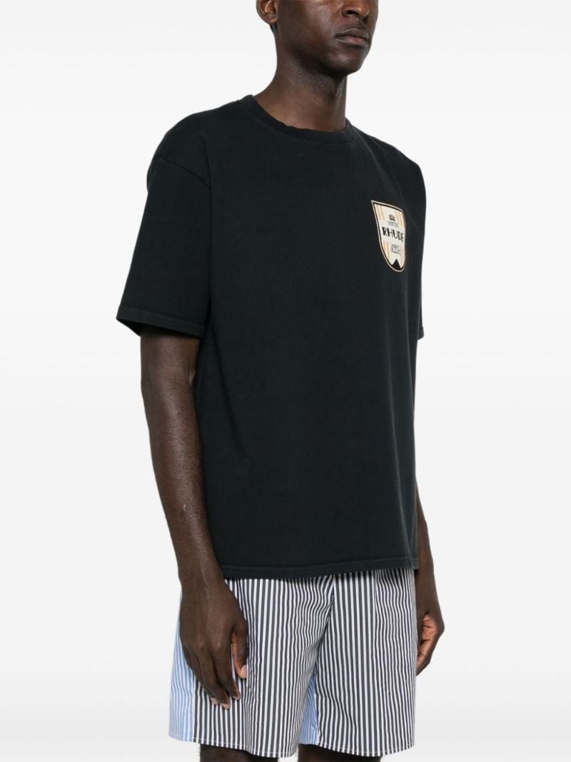 Black Mont-blanc Hotel Cotton T-shirt