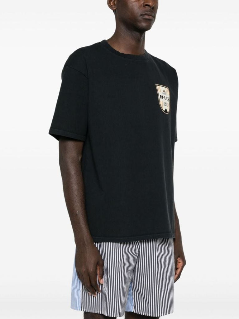 Black Mont-blanc Hotel Cotton T-shirt