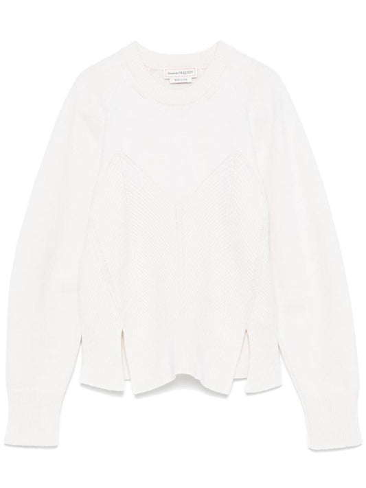 Ribbed Slit Sweater