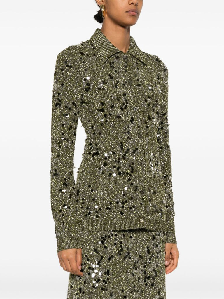 Tweed Polo Cardigan