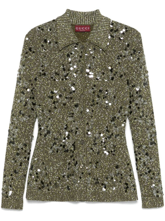 Tweed Polo Cardigan