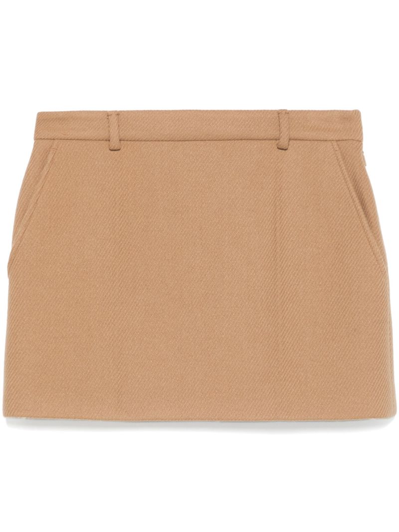 Logo-embroidered Mini Skirt
