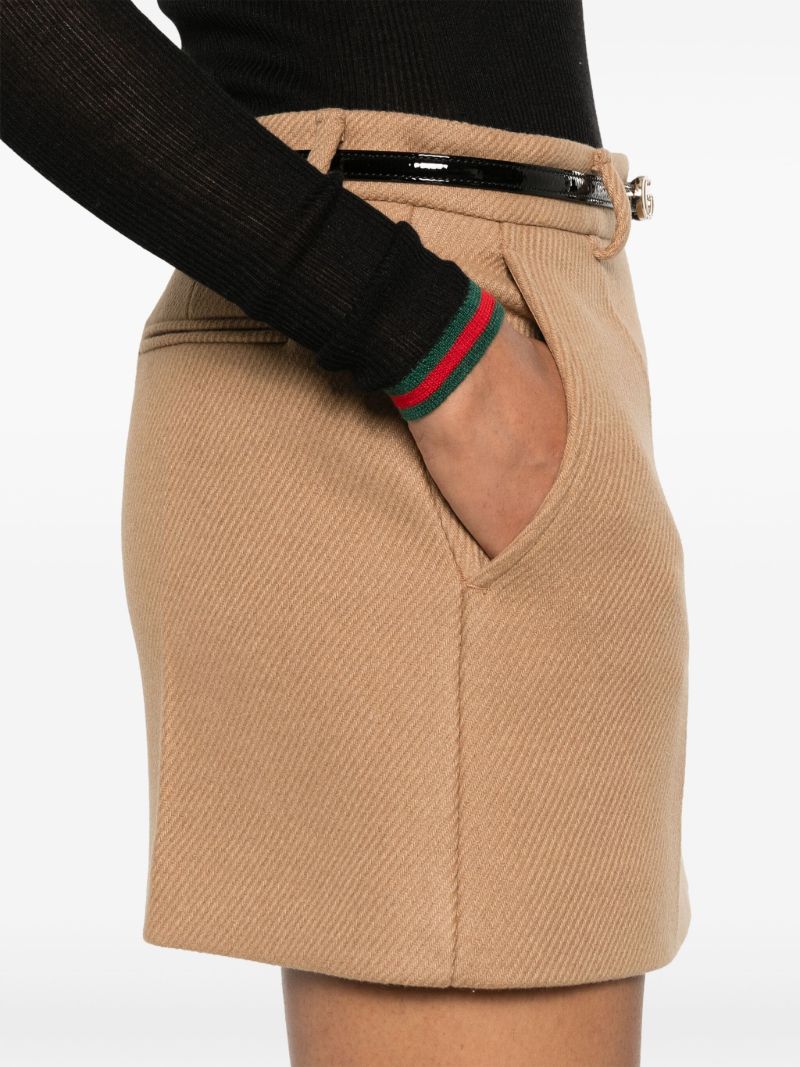 Logo-embroidered Mini Skirt