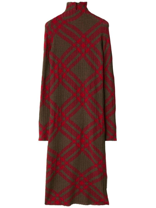 Checked Midi Dress