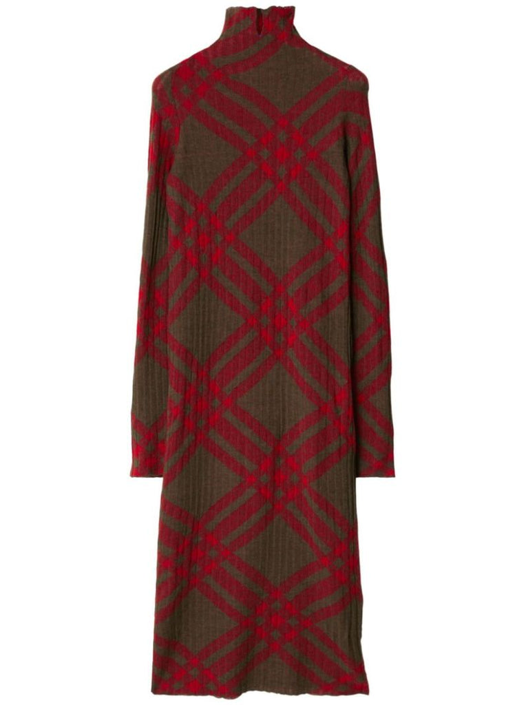 Checked Midi Dress