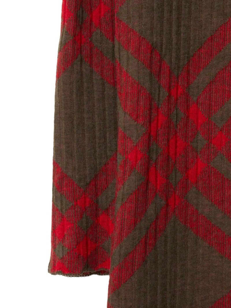 Checked Midi Dress