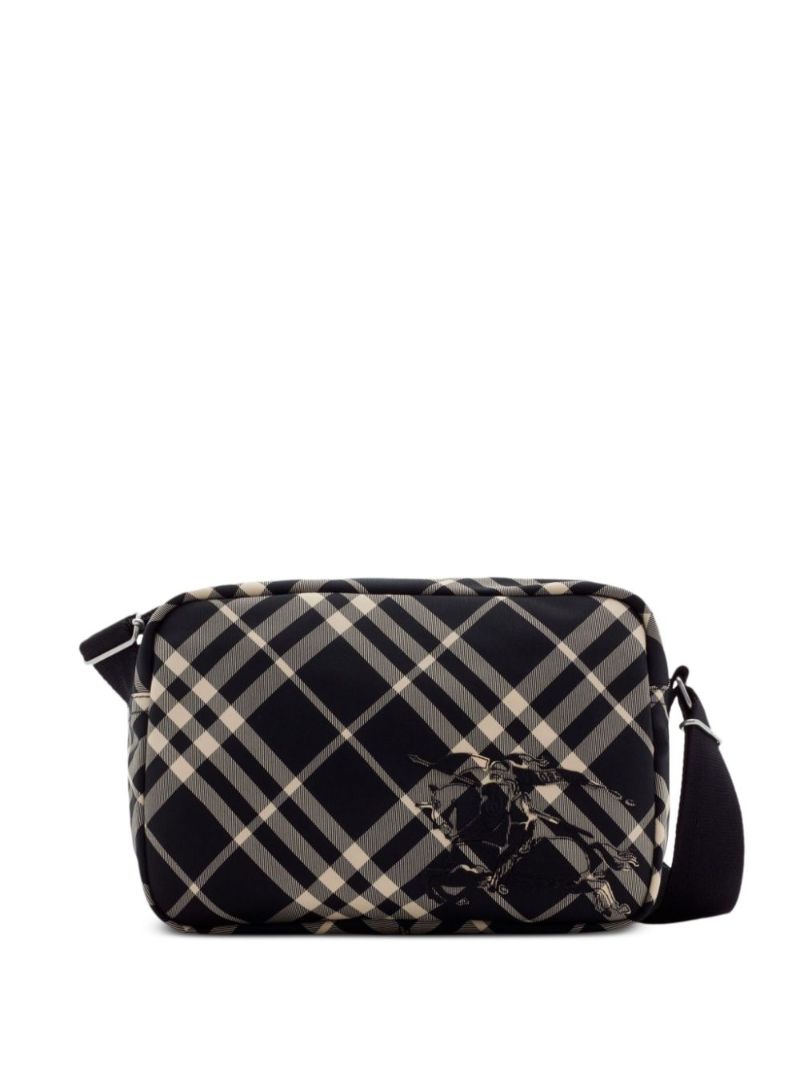 Black Checked Cross Body Bag