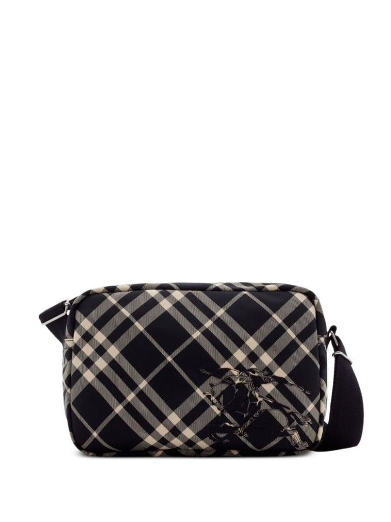 Black Checked Cross Body Bag