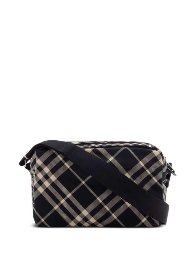 Black Checked Cross Body Bag