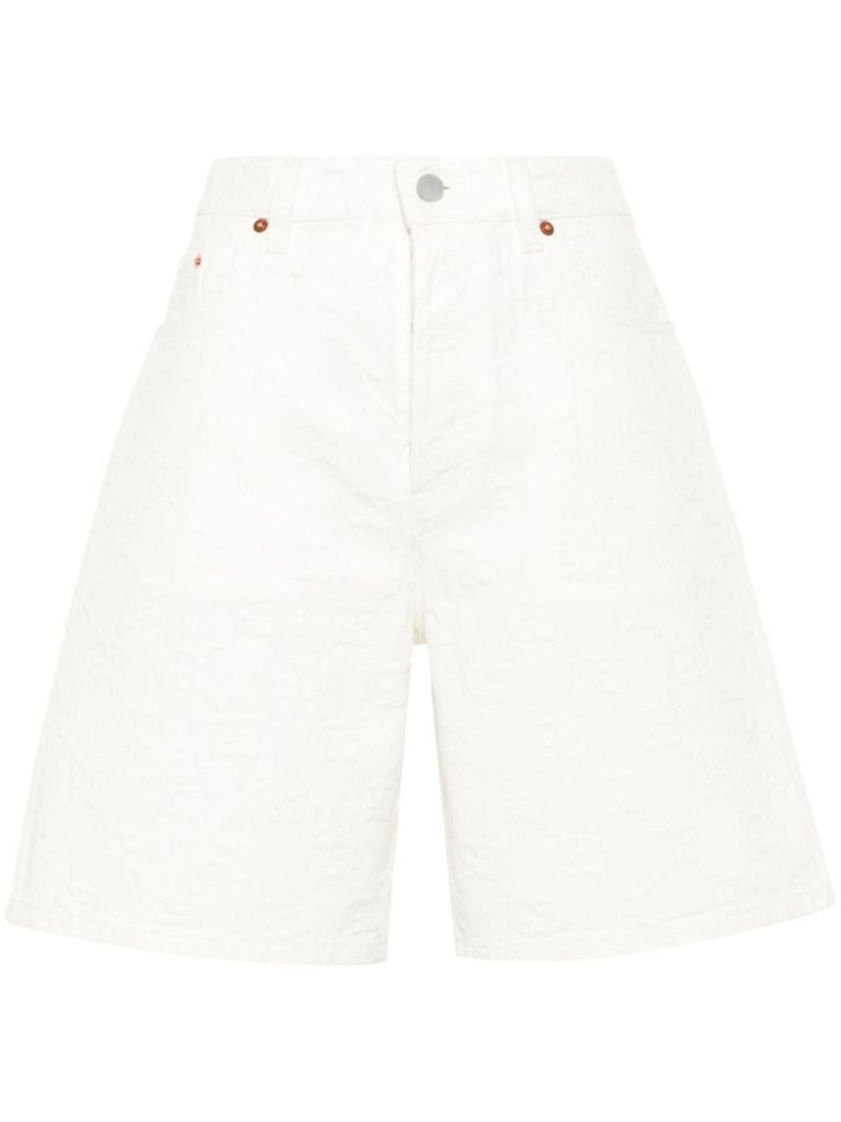 White Logo-appliquÃ_x0083_Â© Wide-leg Shorts