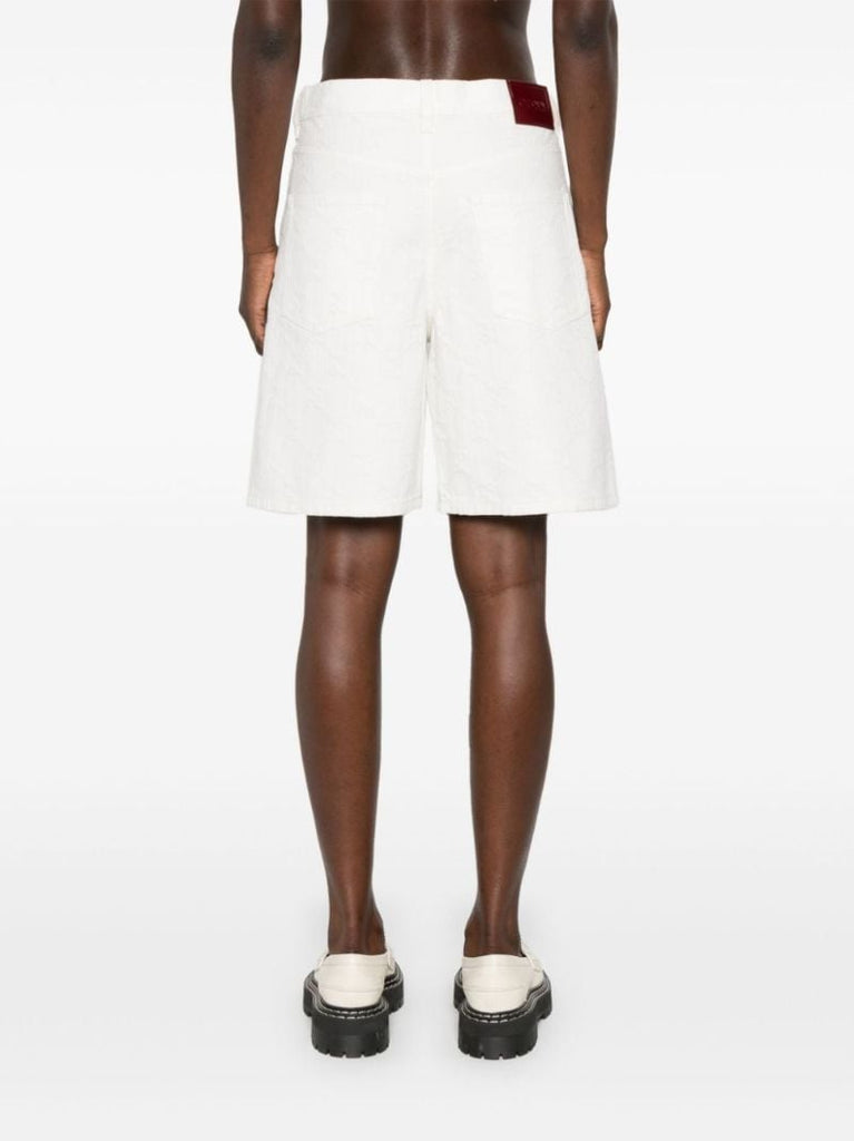 White Logo-appliquÃ_x0083_Â© Wide-leg Shorts