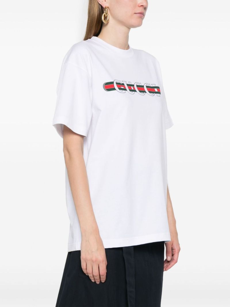 White Logo-print Cotton T-shirt